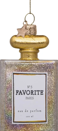 Vondels Juletræspynt<Ornament glas parfume transparent