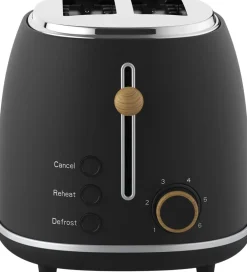 Witt Køkkenmaskiner<Premium brødrister, 2 skiver Wood black
