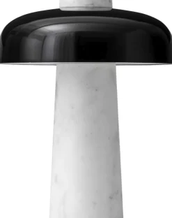 Audo Copenhagen Trådløse Lamper<Reverse Table Lamp, Carrara, Black ( CE-ETL-UK)