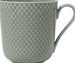 Lyngby Porcelæn Kopper & Krus<Rhombe Earth Krus med hank 39 cl moss