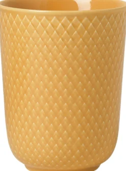 Lyngby Porcelæn Kopper & Krus<Rhombe Krus 33 cl gul porcelæn