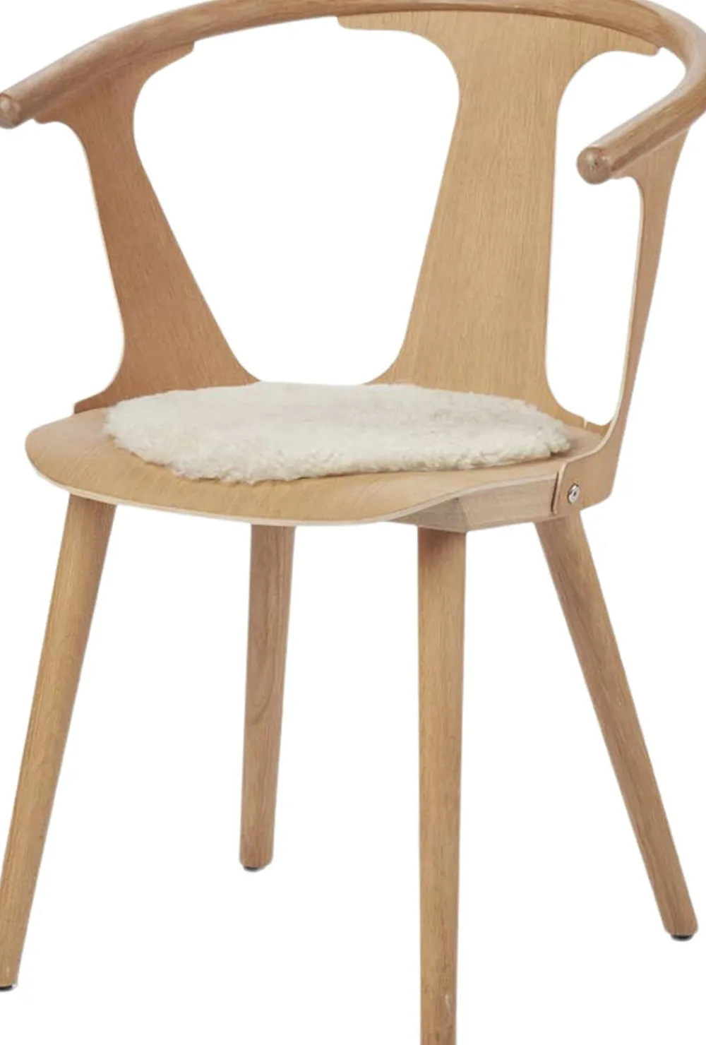 NATURES Collection Skind<Seat Cover, Short-Wool Curly New Zealand Sheepskin, Round Ø34 cm Moon