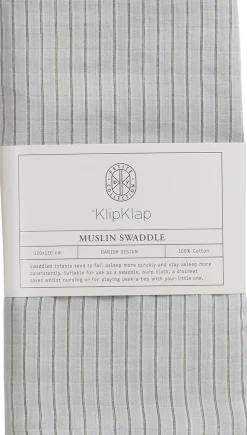 by KlipKlap Sengetøj & Lagner<Sengetøj voksen Alfred stripe moon grey