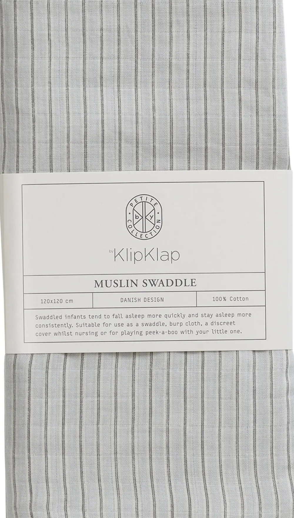 by KlipKlap Sengetøj & Lagner<Sengetøj voksen Alfred stripe moon grey