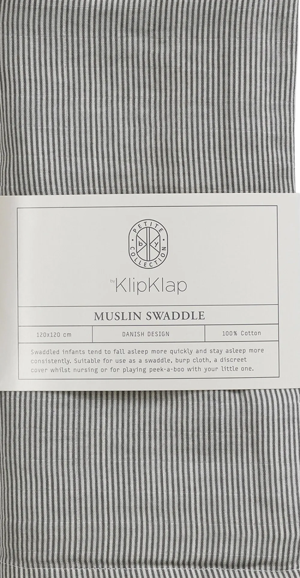 by KlipKlap Sengetøj & Lagner<Sengetøj voksen Emil stripe steel grey
