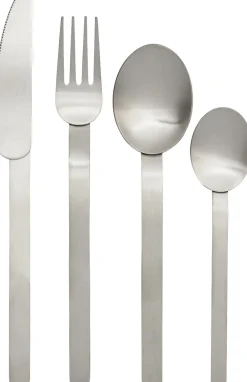 Ferm Living Bestik<Stelo Cutlery - Set of 4 - Brushed Stainless Steel