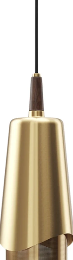 Audo Copenhagen Pendler<Umanoff, Pendant, Brass, Walnut