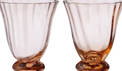 Bungalow Glas<Water Glass Trellis Peach S/2pcs