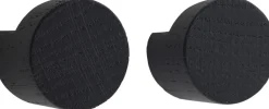 Ekta Living Knager & Knagerækker<Wood knot, Black, 2 pcs