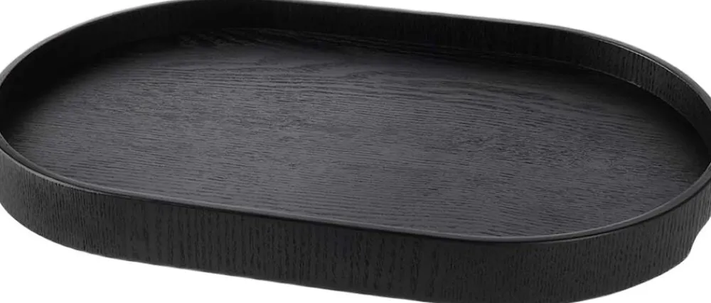 Ekta Living Opbevaring<Wood Tray, Big, Black Oak, 31x47x3,5 cm
